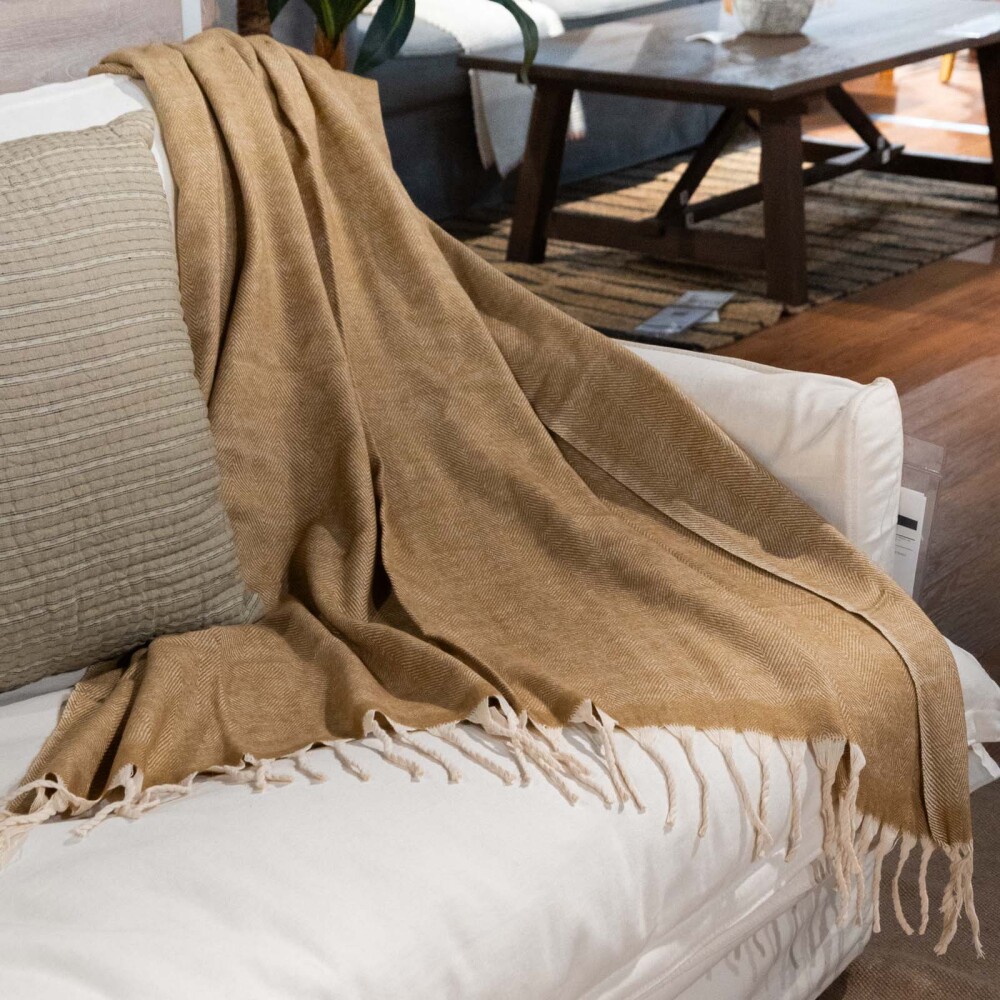 THROW ALIMOS 125*150 ALGODON BEIGE