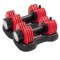 Set x2 mancuernas ajustable con base 6kg Rojo