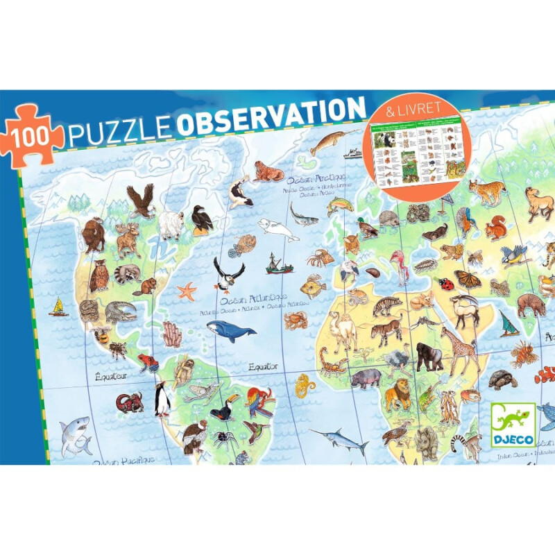 Puzzle Observación Animales del Mundo Djeco Puzzle Observación Animales del Mundo Djeco