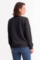 Buzo deportivo clásico escote redondo - UNISEX NEGRO