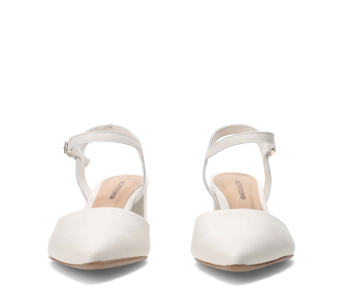 Zapato abierto con tobillera Offwhite