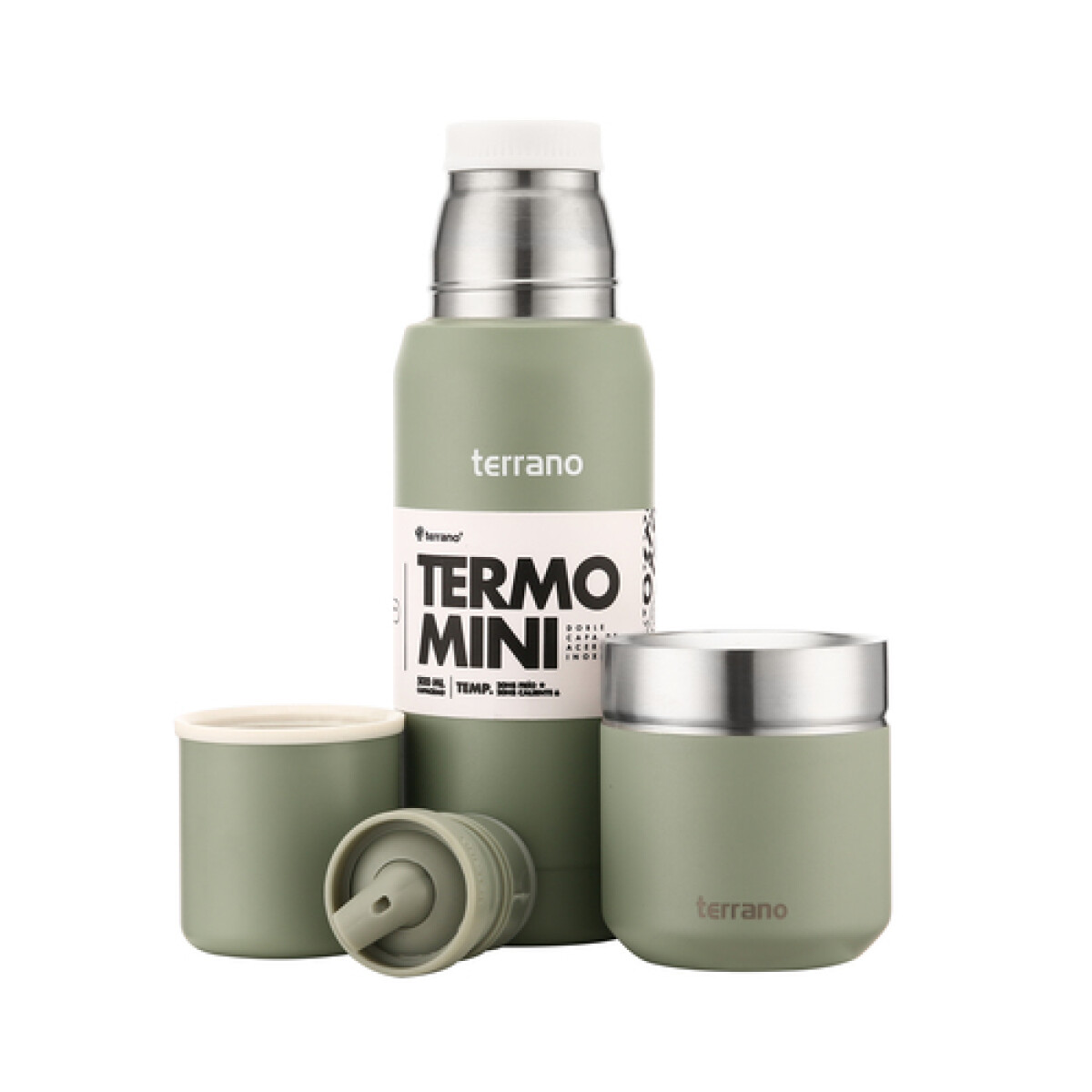 Kit Termo Mini + Mate Folkie - Oliva 
