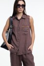 CAMISA SIN MANGAS Marron