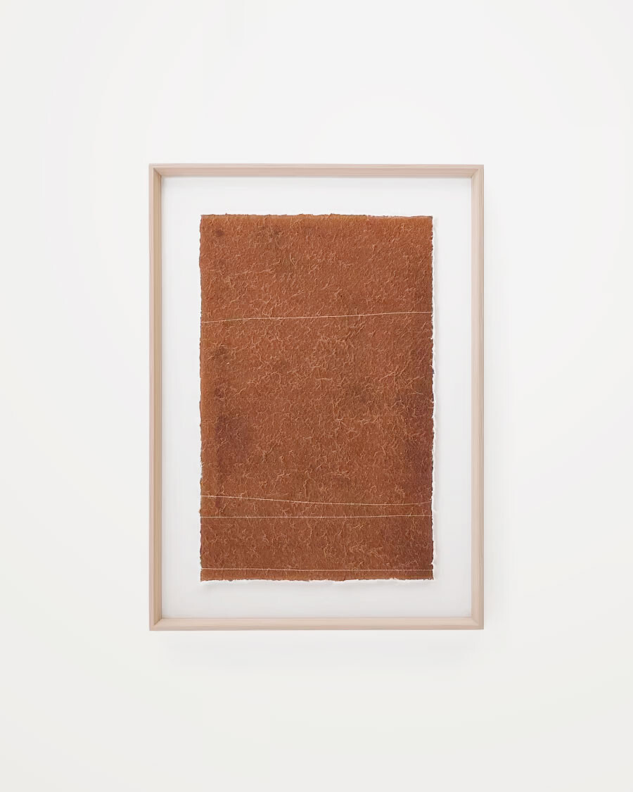 Cuadro Durkan de papel reciclado marrón 50 x 70 cm