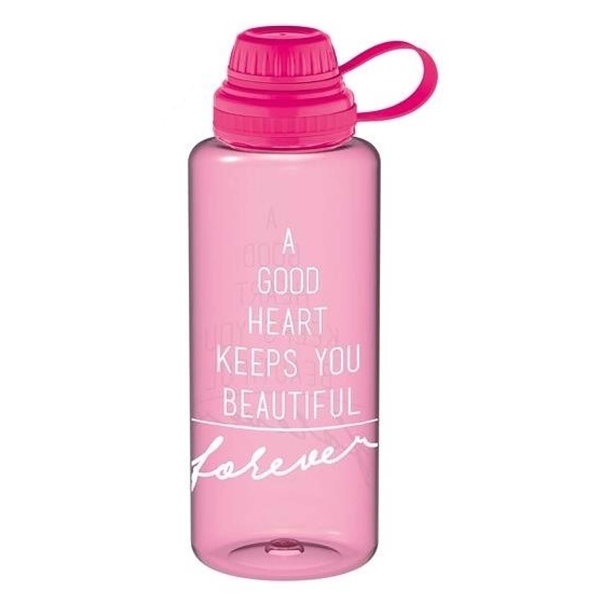 Botella Tritán Deco Letras Plástica 1Lt con Manija Ege Renga - Rosa 