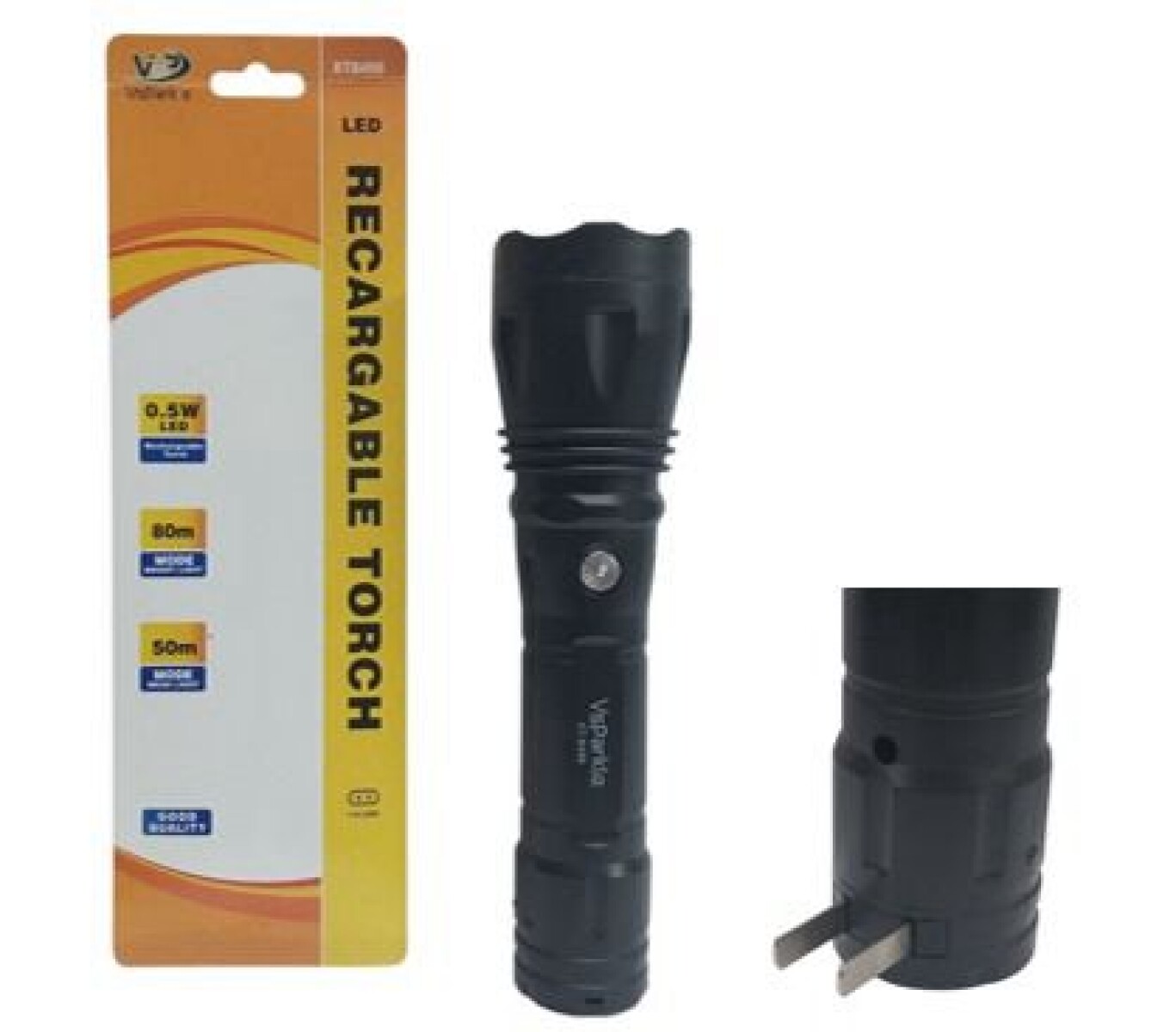 LINTERNA LED RECARGABLE 20CM 