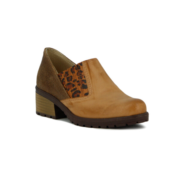 Macri Zapato Casual Dama Comb.2 Elást.t/bajo Foliado Cuero/animal Print Maiz-animal Print