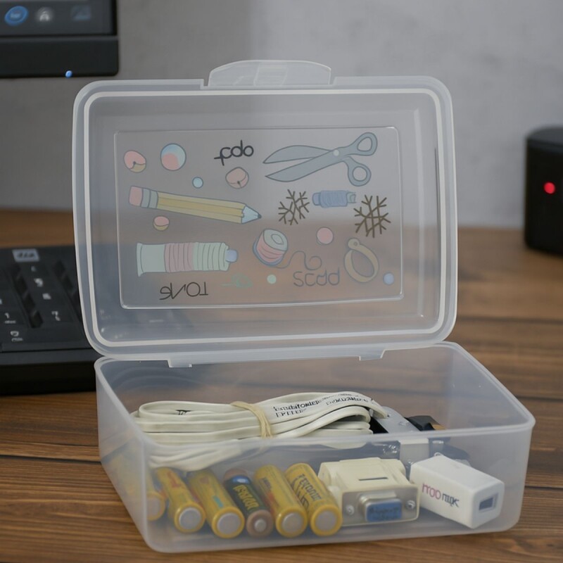 Caja organizadora 17,6 x 12,3 x 6,7 cm TRANSPARENTE