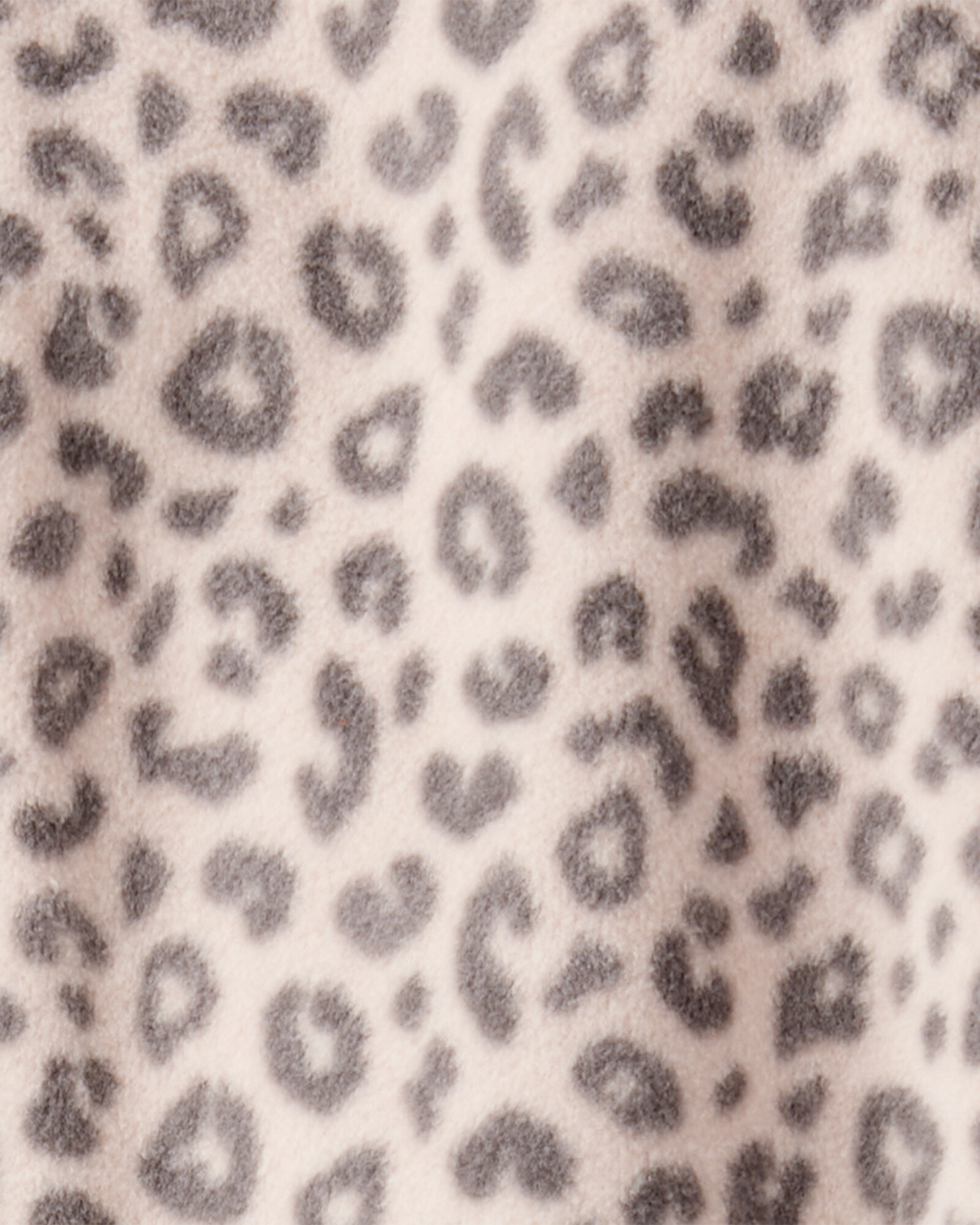 Pijama una pieza de micropolar, con pie, diseño leopardo Sin color