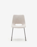 Silla Zahara beige y patas de acero con acabado negro Silla Zahara beige y patas de acero con acabado negro