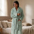Bata de Cama Microfibra Home Class Talle P al XG VERDE AGUA