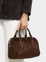 Bolso Tote Con Efecto Piel S marron