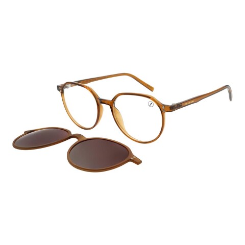 Lentes 2 En 1 Multi Redondo Mujer Gradiente Marón/Ónix