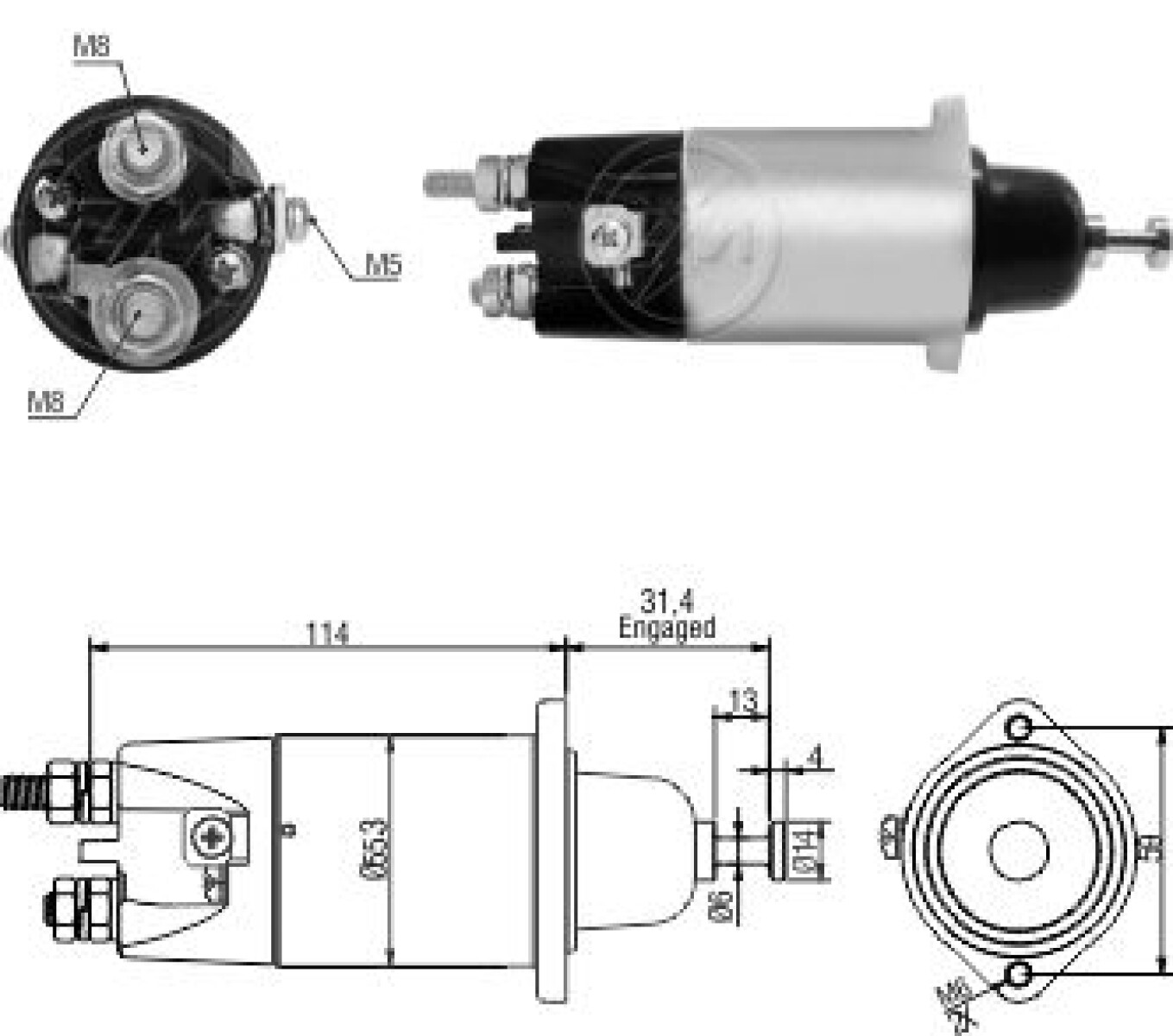 AUTOMATICO DE ARRANQUE MITSUBISHI BUS-CANTER 24V=SS.4585CH ZM 