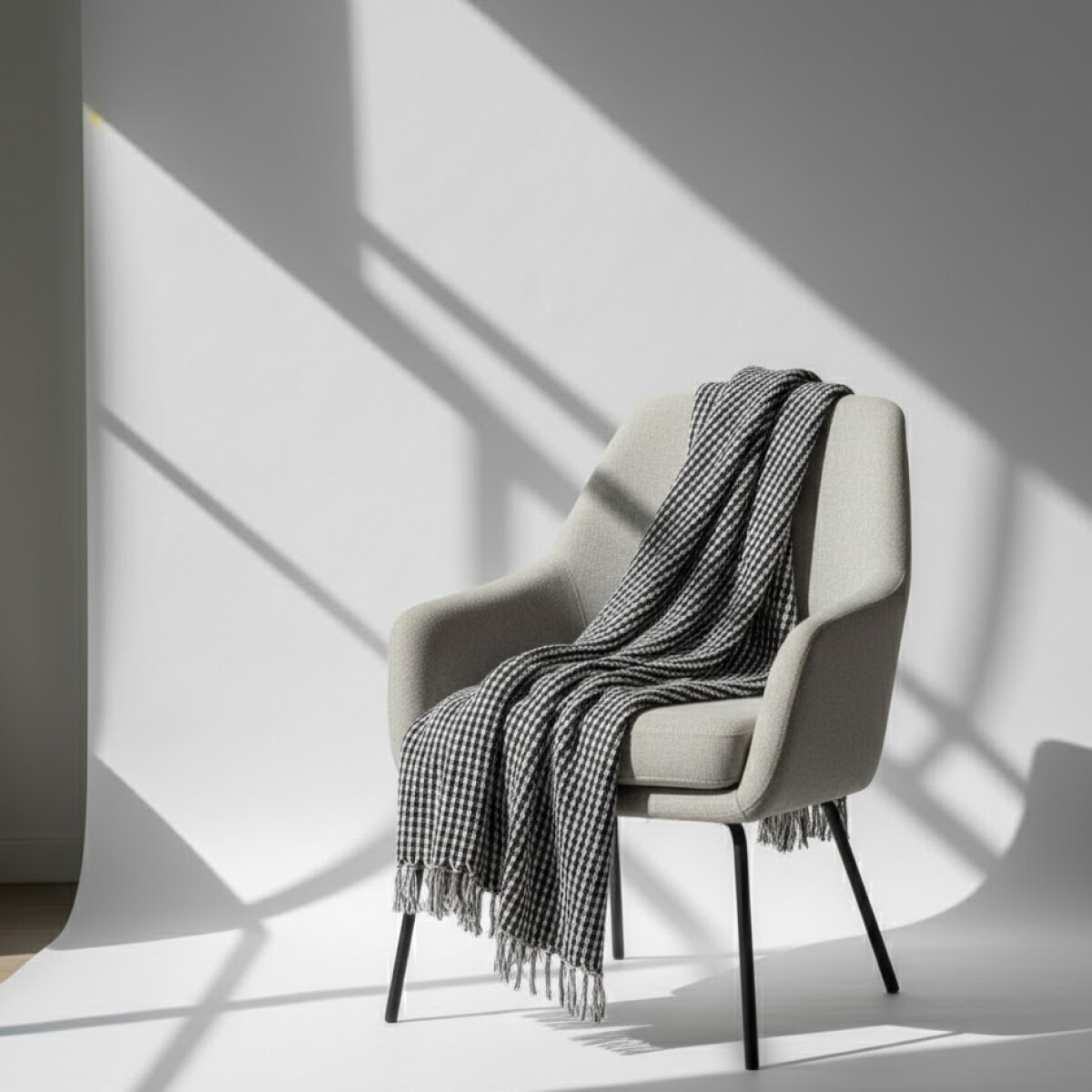 Manta para sillón y cama algodón Grafito - 130cm 