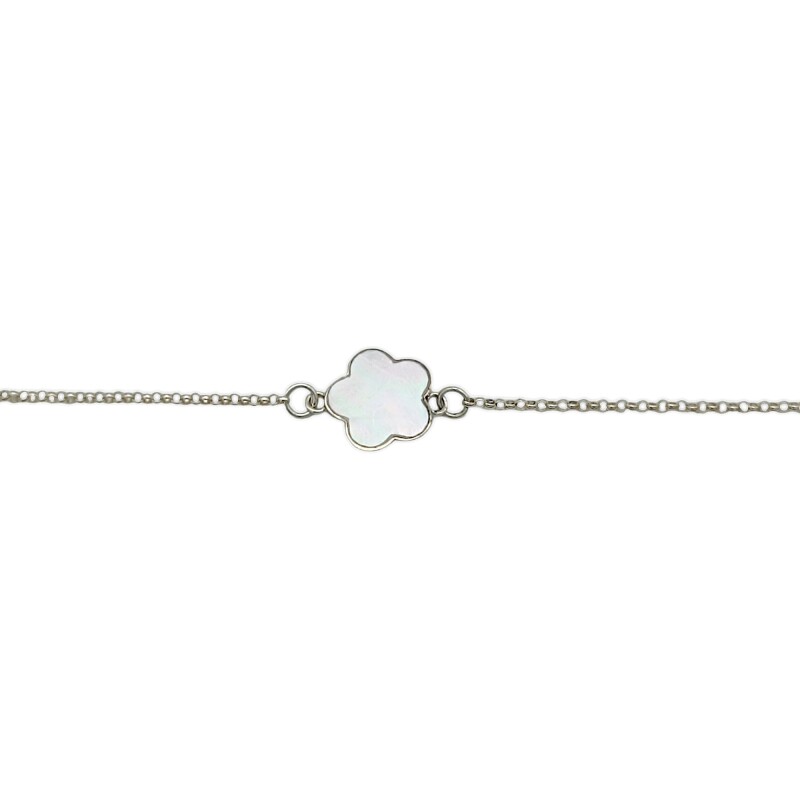 Pulsera Flor-Plata 925-Piedra Nácar-PU3299 conpiedra