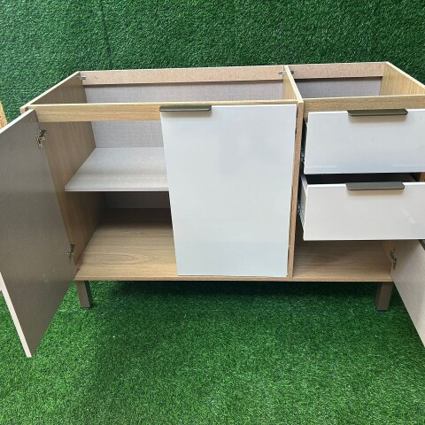 [OUTLET] Bajo Mesada Gloria 120 cm de ancho 3 Puertas 2 Cajones Rieles Telescópicos [SOLO RETIRO] [OUTLET] Bajo Mesada Gloria 120 cm de ancho 3 Puertas 2 Cajones Rieles Telescópicos [SOLO RETIRO]