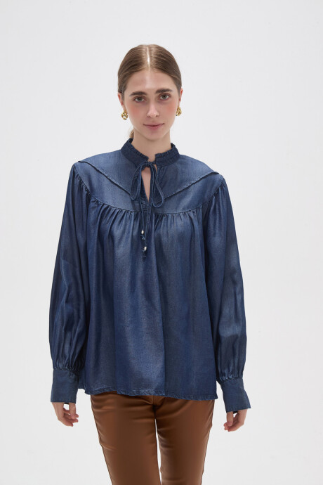 Blusa Falros Azul Indigo