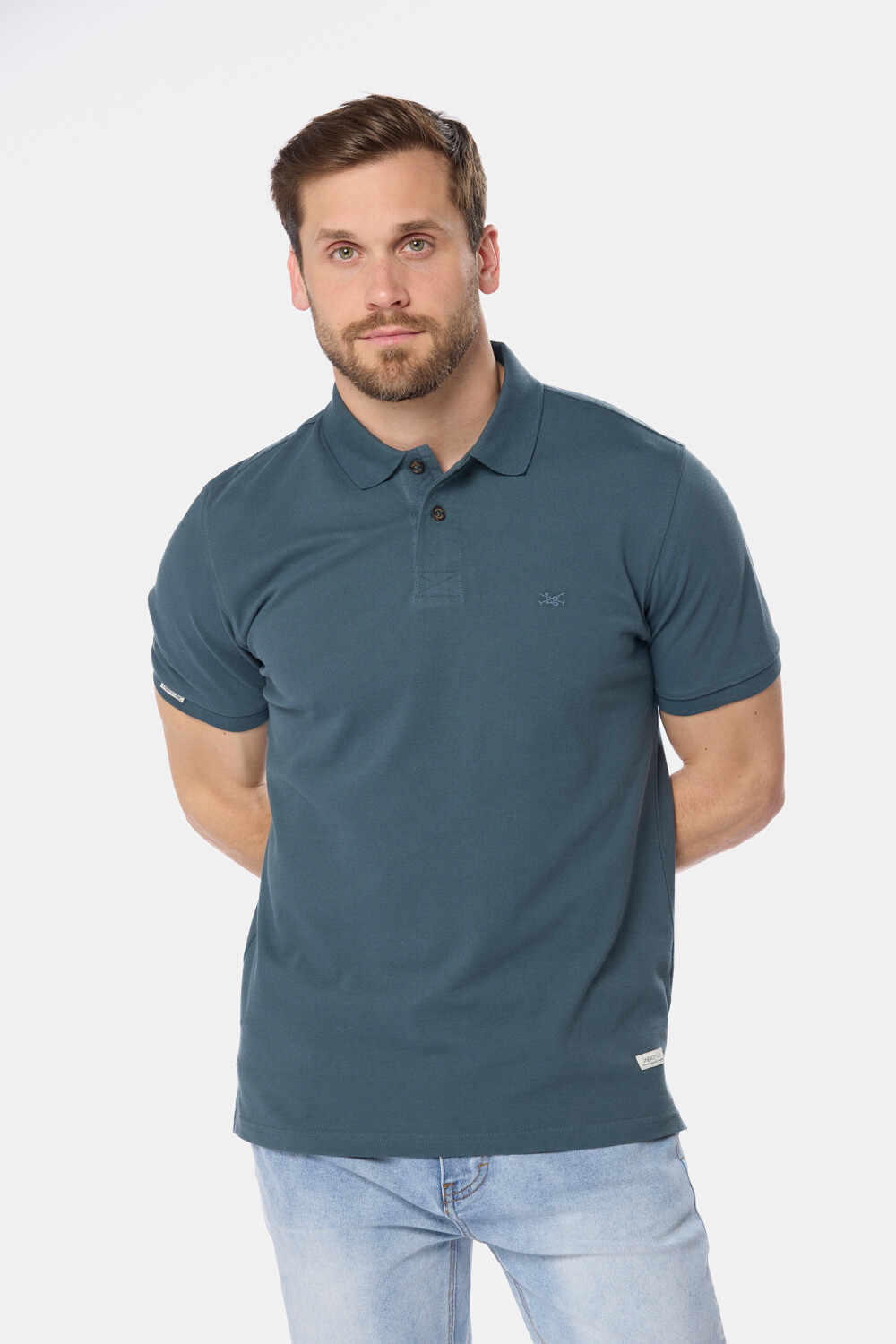 REMERA POLO PIQUE LISA Petroleo