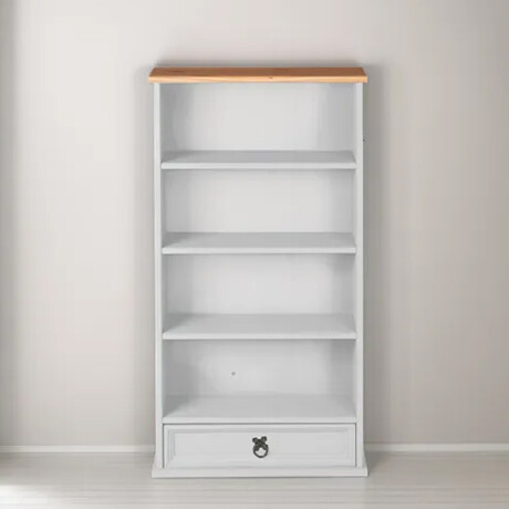 ESTANTERIA EN MADERA MACIZA BLANCO