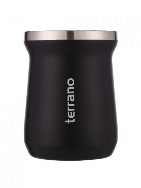 Mate Acero Inox. Camionero Negro Opaco