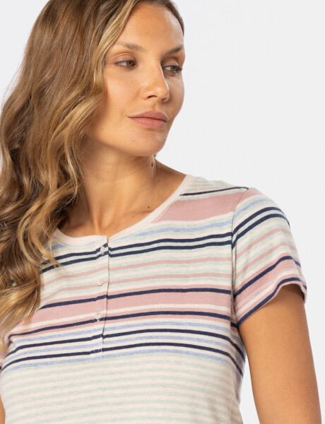 REMERA RAYADA Beige