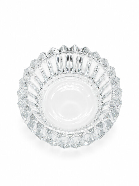 CENICERO DE VIDRIO TRANSPARENTE.