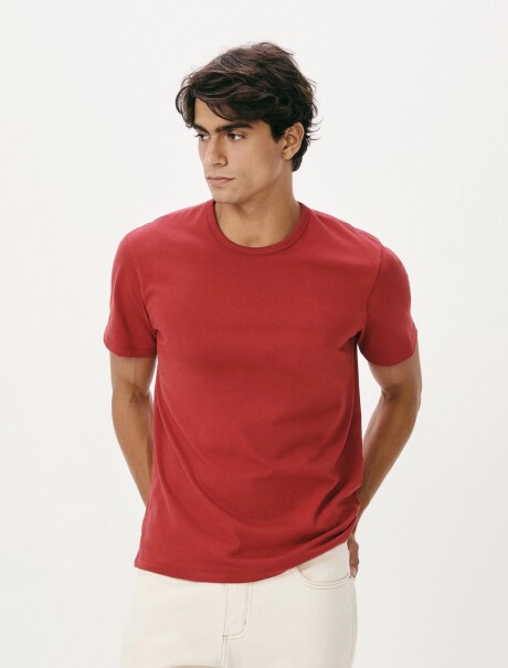 CAMISETA MANGA CORTA SLIM ROJO
