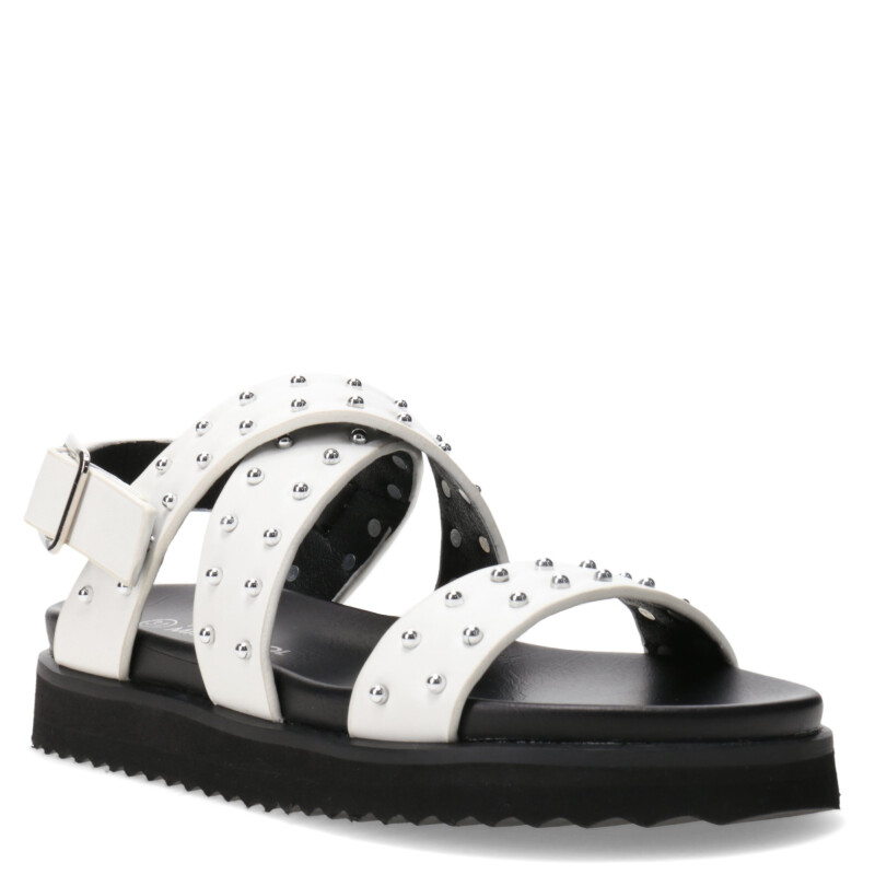 Sandalias de Niña MINI Miss Carol PELLY con tachas Blanco