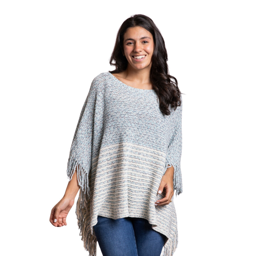 CHERRY PONCHO SKYBLUE