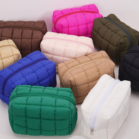 Neceser puffer clasico - 10x12x19cm Negro