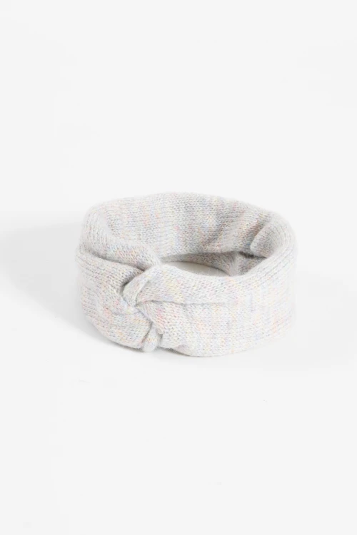 Vincha tejida nudo gris