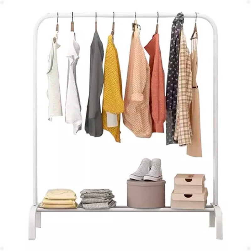 Perchero De Metal Organizador De Ropa Blanco
