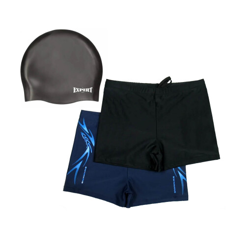 Set x2 Jammer Calza Malla + Gorra Natación Hombre Nat006002-l
