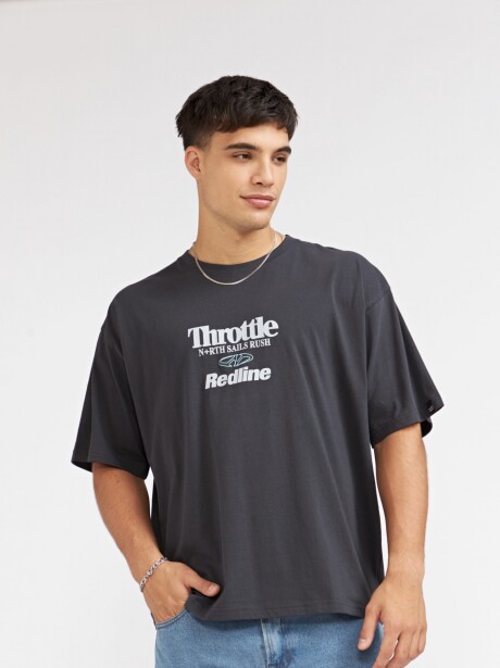 REMERA BOXY REDLINE GRIS