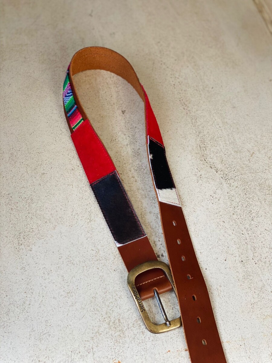 Handcrafted Belt - Rojo Y Cowhide 