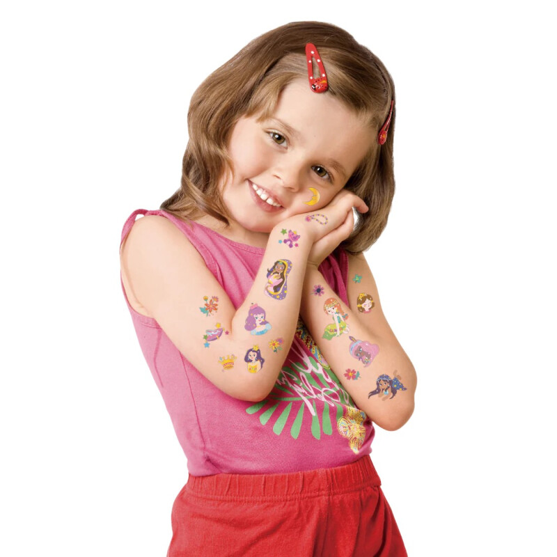 Tattoo Stickers Infantiles 50 Pzs Princesa