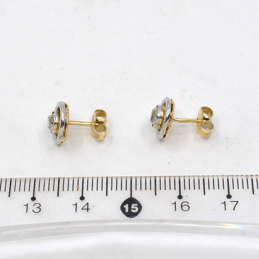 Caravanas En Oro 18K Y Brillantes Caravanas En Oro 18K Y Brillantes