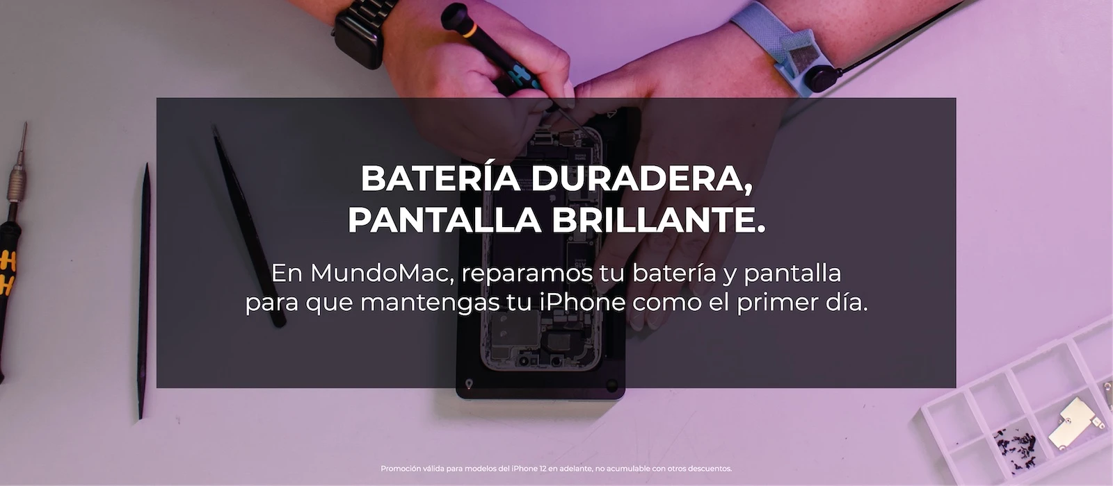 Reparación pantalla iPhone, Cambio batería, Apple, Servicio técnico