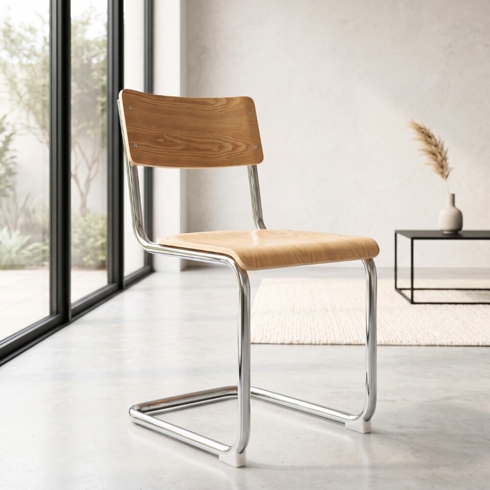 Silla de Comedor Metal Cromado - Impala Natural