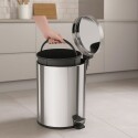 PAPELERA TACHO ACERO INOXIDABLE TRAMONTINA 30LTS PLATEADO
