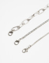 Pulseras Flexibles Sets Strass Set Pulseras Metal Y Strass - Plateado Rodio