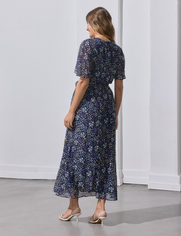Vestido Maxi Flores AZUL/MULTI
