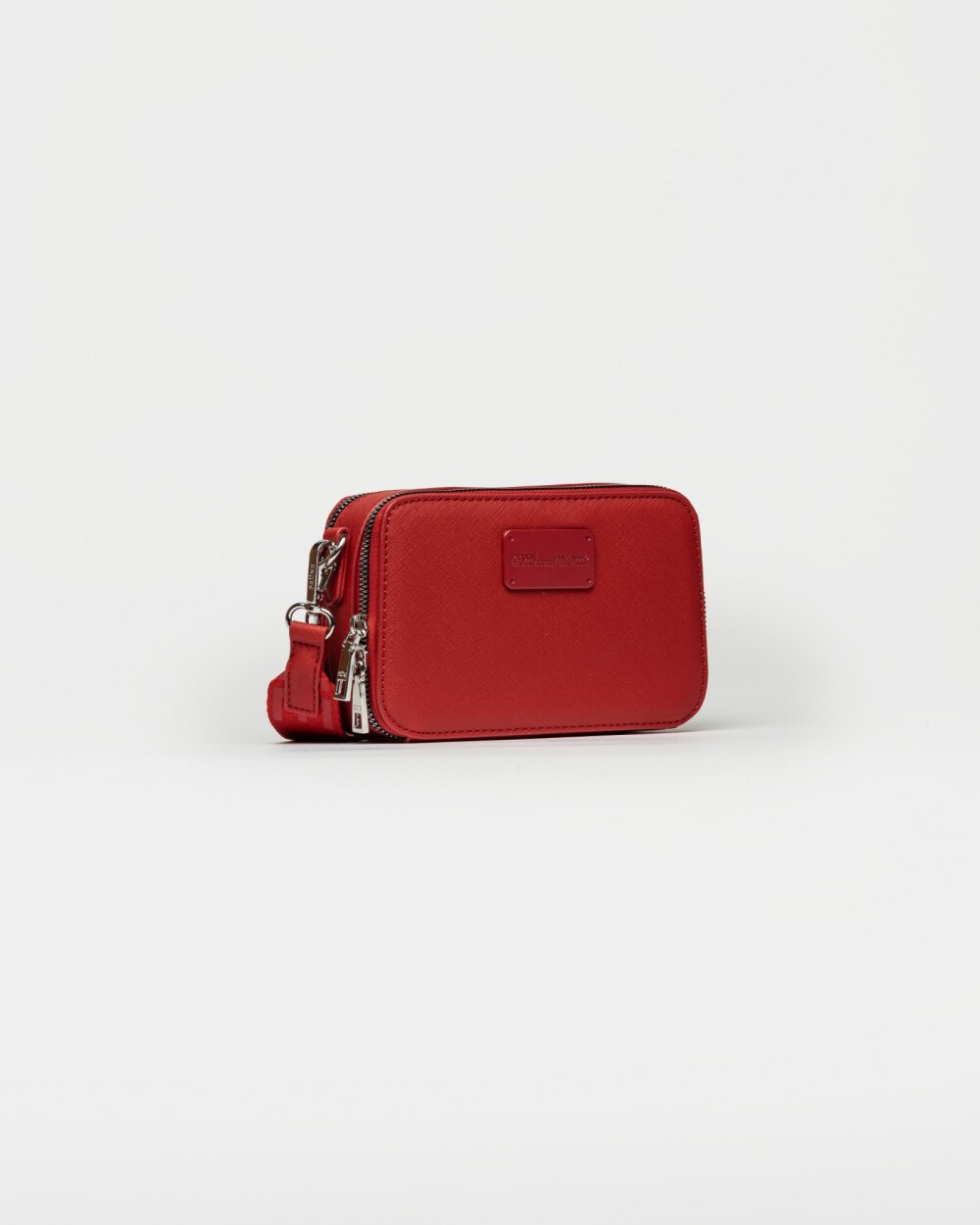 Mini bag New Penny en efecto cuero Rojo