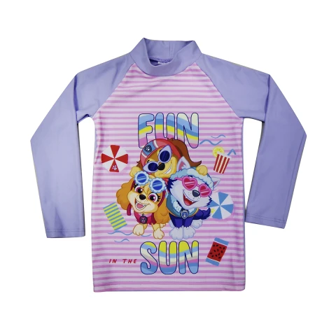 Remera UV Malla Infantil Paw Patrol Skye Everest y Liberty