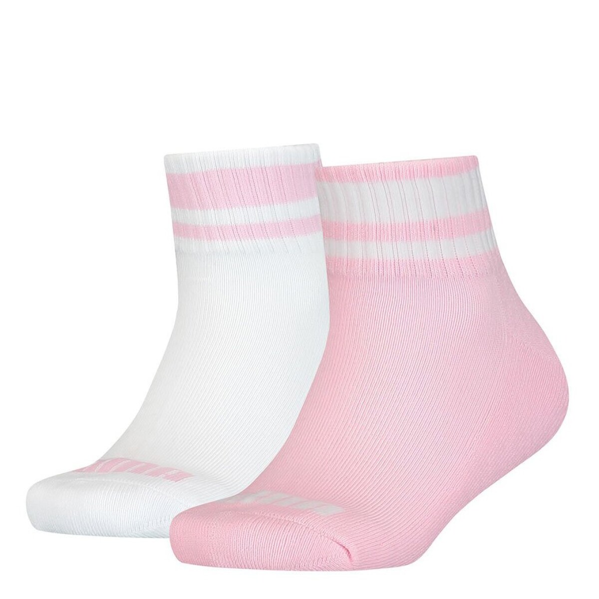 Medias Infantiles Puma x2 Kids Clyde Quarter - Rosa - Blanco 