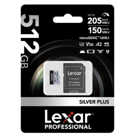 Memoria Microsdxc Lexar Pro 512GB Silver Plus 001