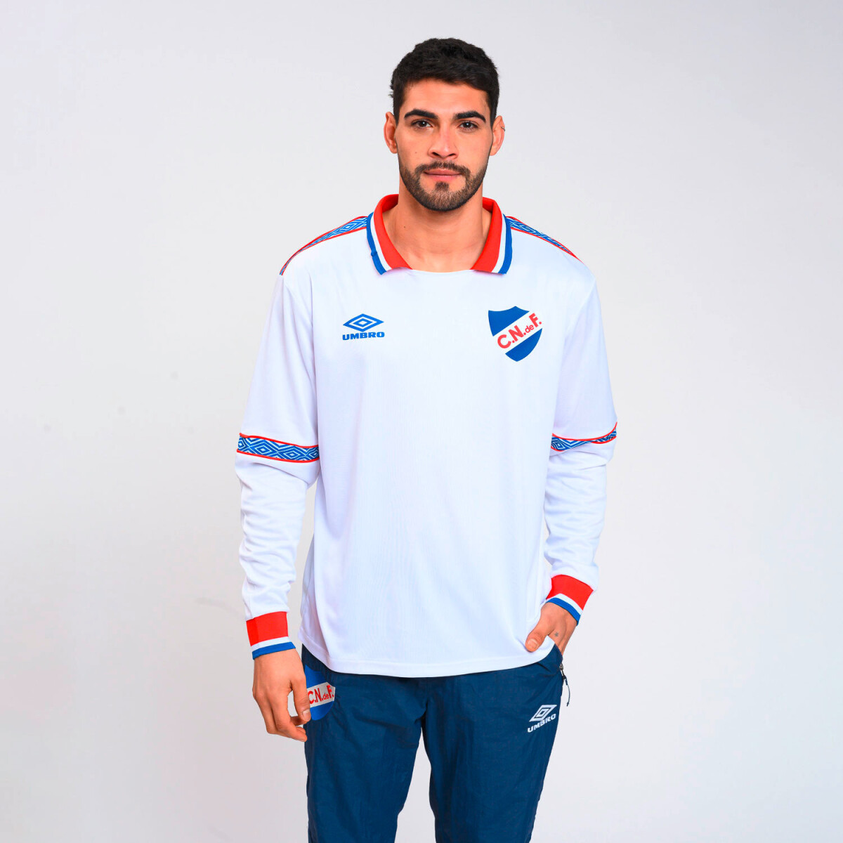 REMERA RETRO M/L HOMBRE - Blanco 