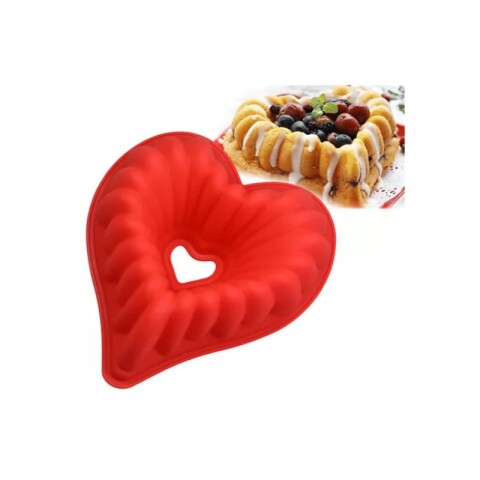 Molde de silicona diseño corazón rojo Molde De Silicona Diseño Corazón Rojo