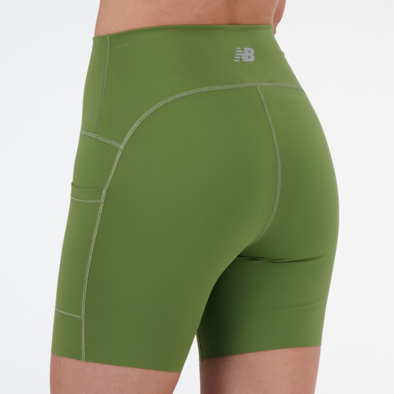 Short New Balance de Dama - ATHLETICS 6 INCH - WS41271DEK GREEN